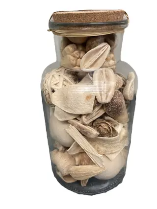 DECO GLAS BOTTLE FLORA 210 NATUREL NIEUW