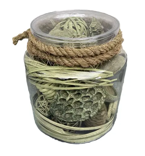 DECO GLAS BOTTLE FLORA 310 GREEN NIEUW