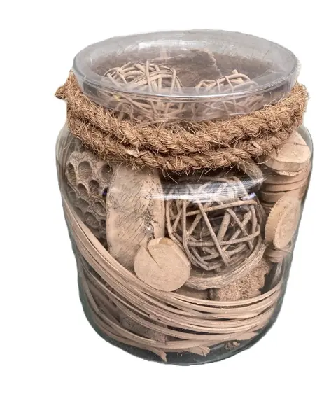 DECO GLAS BOTTLE FLORA 410 BRUIN NIEUW