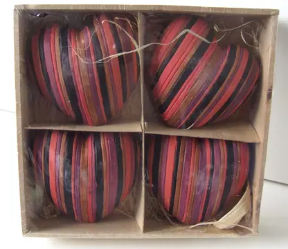 HART AARDEWERK 10 CM GESTREEPT BOL NIEUW