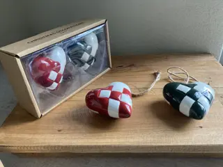 HARTEN DOLOMIET ROOD- DKR GROEN 7x7 cm NIEUW