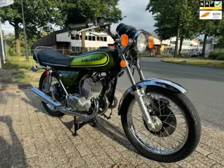 Kawasaki H1-F mach 3 500cc 3 cylinder 2 takt 2e eigenaar, on-gerestaureerde motorfiets, zeer mooie o