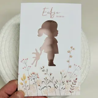 Zelf je silhouet geboortekaartje maken