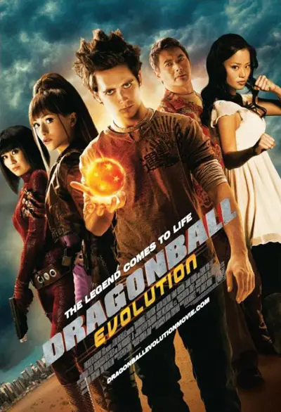 DRAGONBALL EVOLUTION filmposter en filmfotoset.
