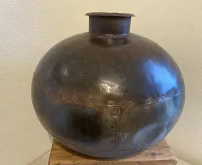 BOL KRUIK KRUIKVAAS METAAL OUD DECO DIA 37 cm NIEUW