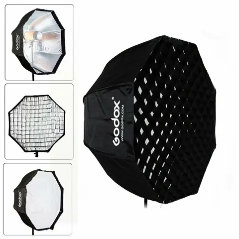Godox Softbox met paraplu aansluiting 120cm+ grid