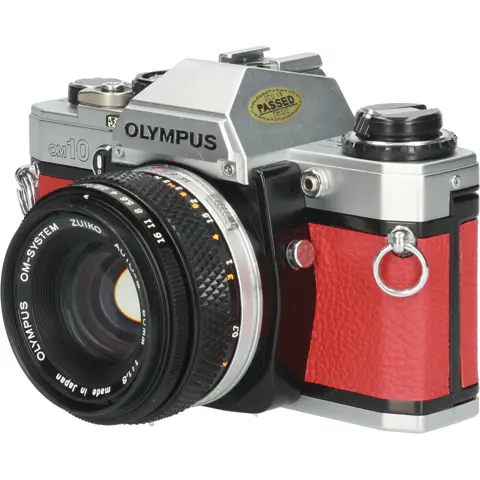 Tweedehands Olympus OM10 (Custom Red) + ZUIKO AUTO-S 50mm F/1.8 CM3160