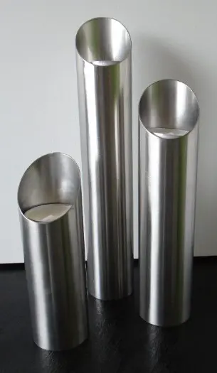 WAXINELICHTEN 3 DLG SET RVS div maten Nieuw