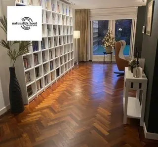 Tropische Merbau visgraat vloer