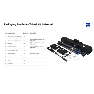 Zeiss Pro-Series Statief universeel Kit