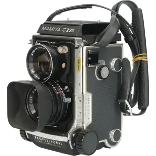 Tweedehands Mamiya C220 + Sekor 80mm f/2.8 Blue dot CM3306