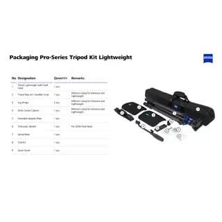 Zeiss Pro-Series Statief lichtgewicht Kit