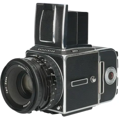 Tweedehands Hasselblad 501CM + A12 V 6x6 back + Planar 80mm f/2.8 CB CM3234