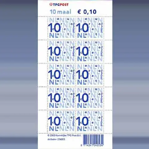 Cijfer Nikkels 10 cent (2003)