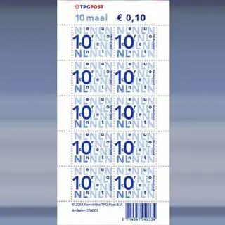 Cijfer Nikkels 10 cent (2003)