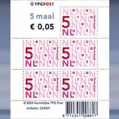 Cijfer Nikkels 5 cent (2003)