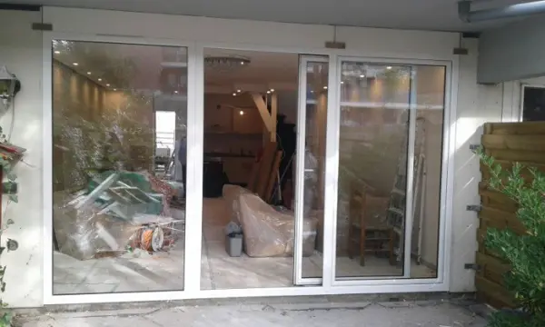 3-delige kantel schuifpuien in kunststof 4500 x 2200