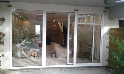 3-delige kantel schuifpuien in kunststof 4500 x 2200