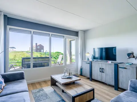 Appartement bij De Koog met zicht op De Koog duinen en Noordzee