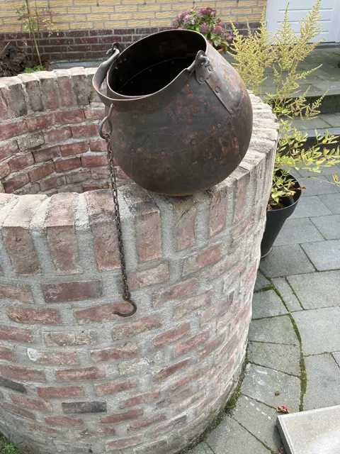 PUTEMMER MET HENGSEL EN KETTING OLD IRON NIEUW