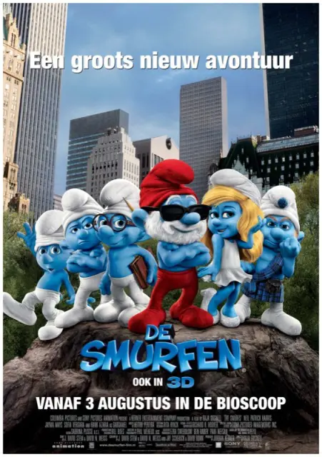DE SMURFEN IN 3 D filmposter.