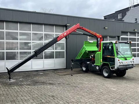 Boki Kiefer HY1251S Werktuigdrager Palfinger Laadkraan 3 zijden kipper 4 wiel besturing 4x4 vierwiel