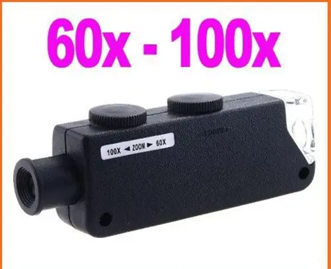 LED 60X 100 microscoop microscoop ,goud,zilver, biologie