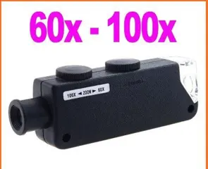 LED 60X 100 microscoop microscoop ,goud,zilver, biologie