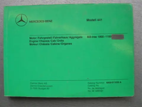 Manual MB-trac 1000/ 1100, modell 441, motor