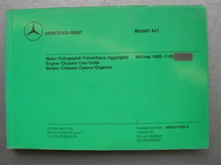 Manual MB-trac 1000/ 1100, modell 441, motor