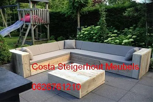 Costa Steigerhout Meubels Hoekbank op maat gratis bezorgd