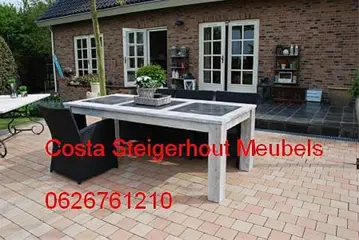 Costa Steigerhout Horeca terrasinrichting op maat !!!