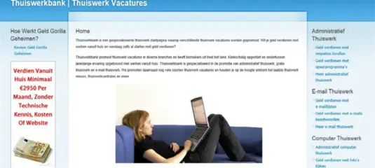 Nieuw: Thuiswerkbank :: Thuiswerk Vacatures