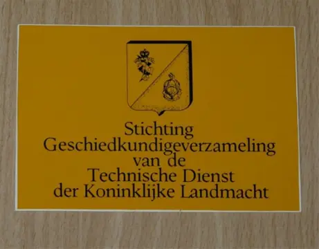 Sticker, Geschiedkundige Verzameling Technische Dienst, KL.