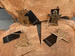 KERST DECO HANGERS GOUD 4 VERSCHILLENDE NIEUW