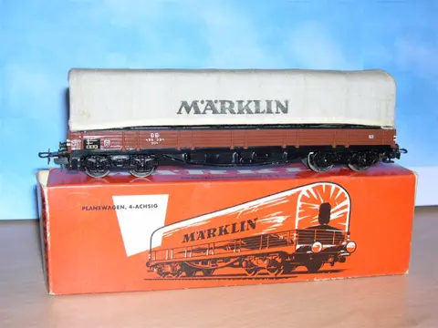 Marklin 4517.1 Platte bakwagen met Huif HO