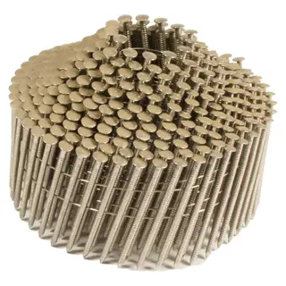 Spoelnagels Blank, RVS Coilnails,Gegalvaiseerde Tackernagels