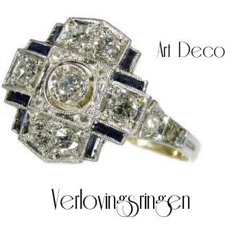 Art Deco verlovingsringen om van te dromen.