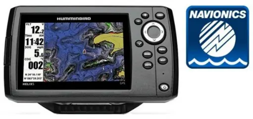 Humminbird helix 7 sonar-gps met navioncs kaart !!!