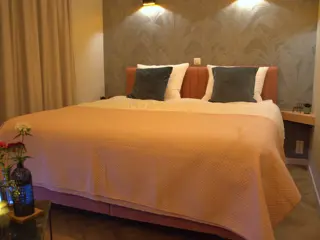 Ruime gastenkamer met eigen sanitair op de begane grond