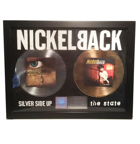 Nickelback officiele RIAA Award Silver Side Up en The State