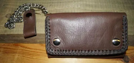 Trucker portemonnee " Gevlochten " Donker bruin