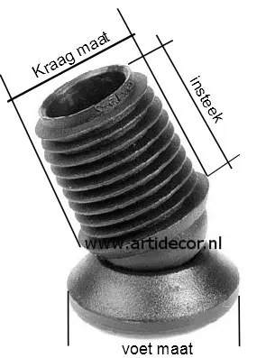 Holle buis glijder met GLAD T glijvlak