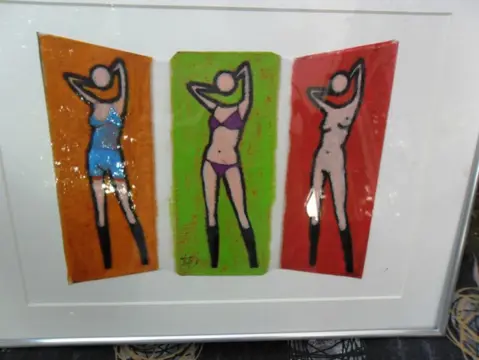 J.O. 3 vrouwen mixmedia