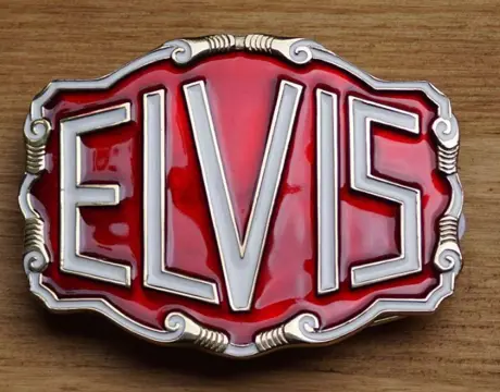 Elvis buckle " Elvis " Rood / wit