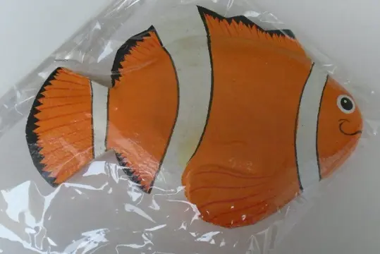 HOUTEN VIS 20 CM Nr 5 ORANJE NIEUW