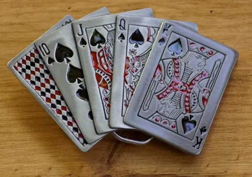 Belt buckle / Riem gesp " Pokerhand "