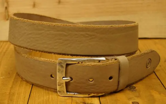Leren jeans riem " Taupe " 4 cm breed