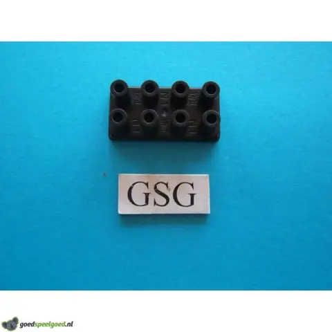 Steen met pennen 4x2 (N1) zwart nr. 16292