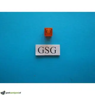 Steen 1x1 (1) oranje transparant nr. 16280